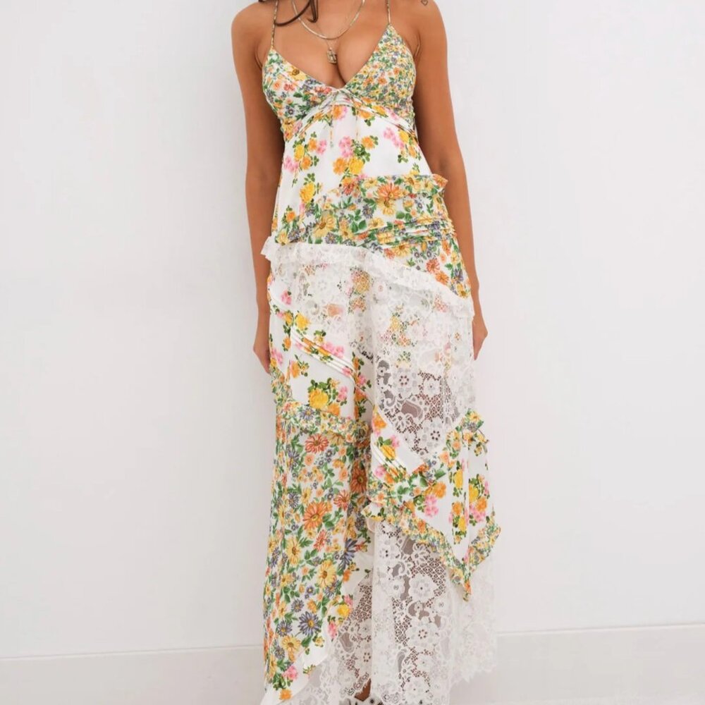 For Love and Lemons Rosalyn Maxi Dress